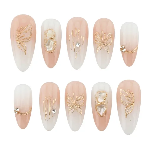 Press-on Nails Wholesale $6.90 Ivory Wings by Yabe Vietnam