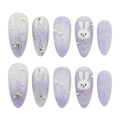 Press-on Nails Wholesale $11.90 Lavender Charm by Yabe Vietnam