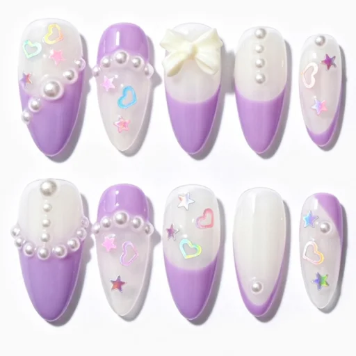 Press-on Nails Wholesale $3.90 Lavender Elegance by Yabe Vietnam