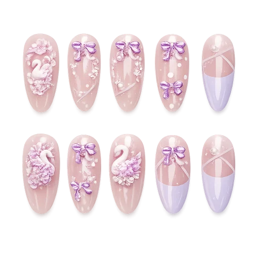 Press-on Nails Wholesale $11.90 Lilac Ballet by Yabe Vietnam
