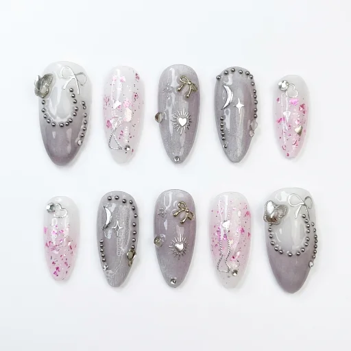 Press-on Nails Wholesale $6.90 Lunar Petals by Yabe Vietnam