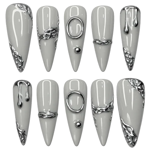 Press-on Nails Wholesale $11.90 Metallic Cascade by Yabe Vietnam