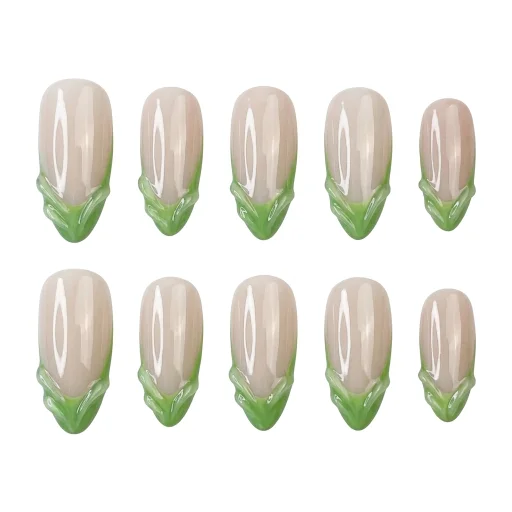 Press-on Nails Wholesale $6.90 Mint Elegance by Yabe Vietnam
