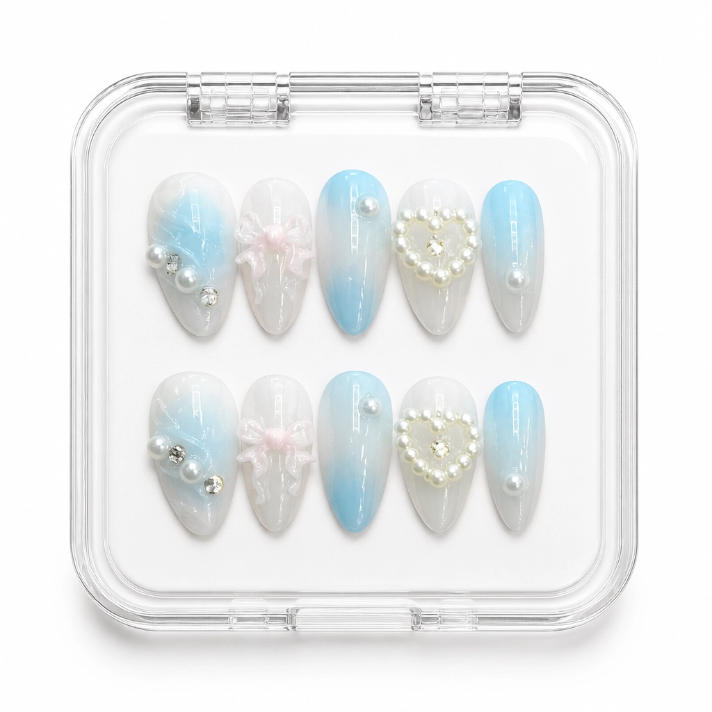 Press-on Nails Wholesale $3.90 Glacier Sparkle by Yabe Vietnam
