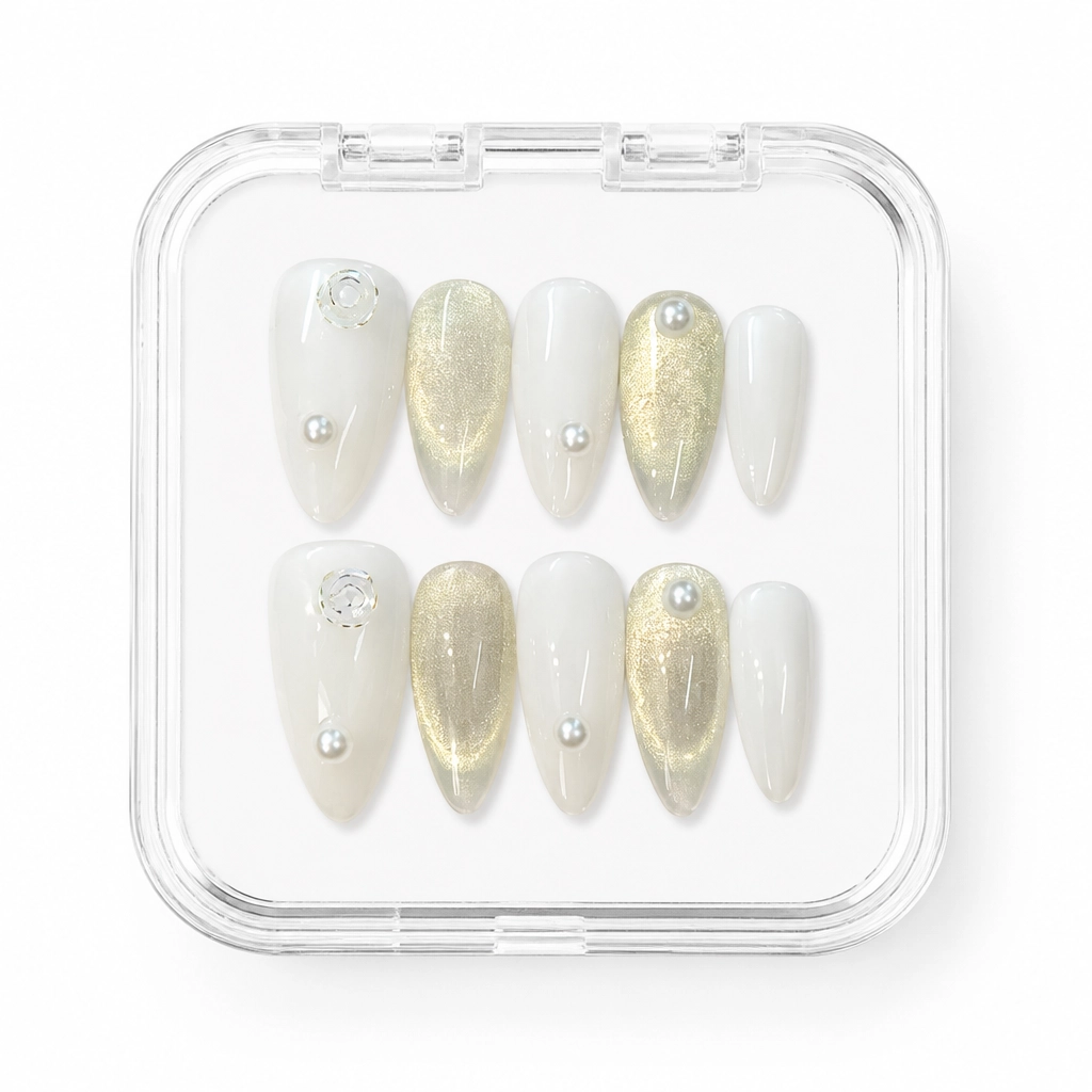Press-on Nails Wholesale $3.90 Golden Elegance by Yabe Vietnam