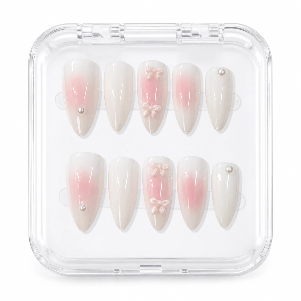 Press-on Nails Wholesale $3.90 Sakura Blush by Yabe Vietnam