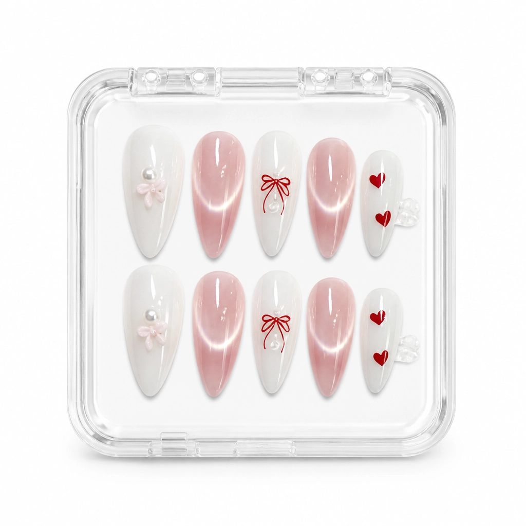 Press-on Nails Wholesale $3.90 Rose Elegance by Yabe Vietnam