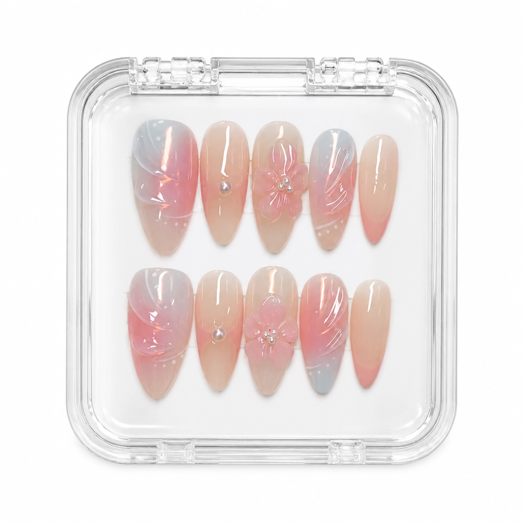 Press-on Nails Wholesale $3.90 Sunset Petal Dream by Yabe Vietnam