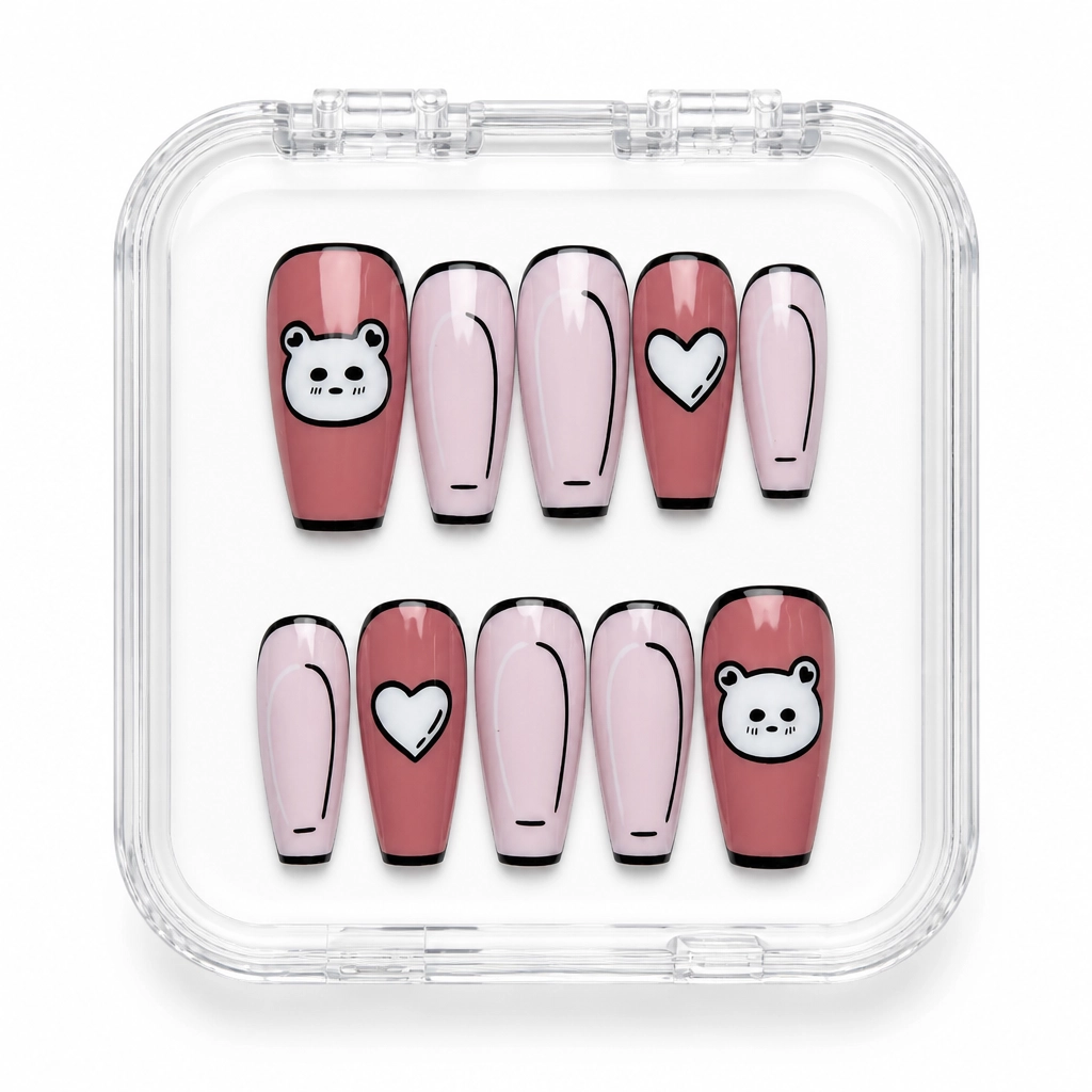 Press-on Nails Wholesale $6.90 Teddy Love by Yabe Vietnam