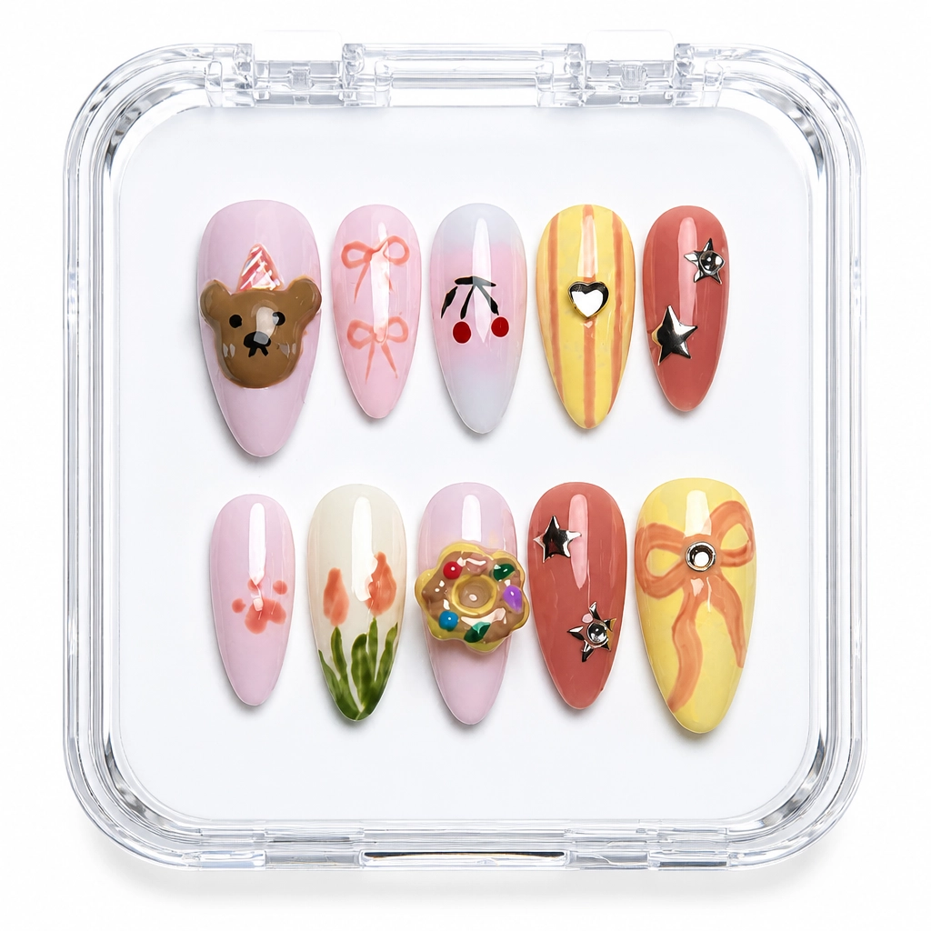 Press-on Nails Wholesale $6.90 Botanical Bliss by Yabe Vietnam