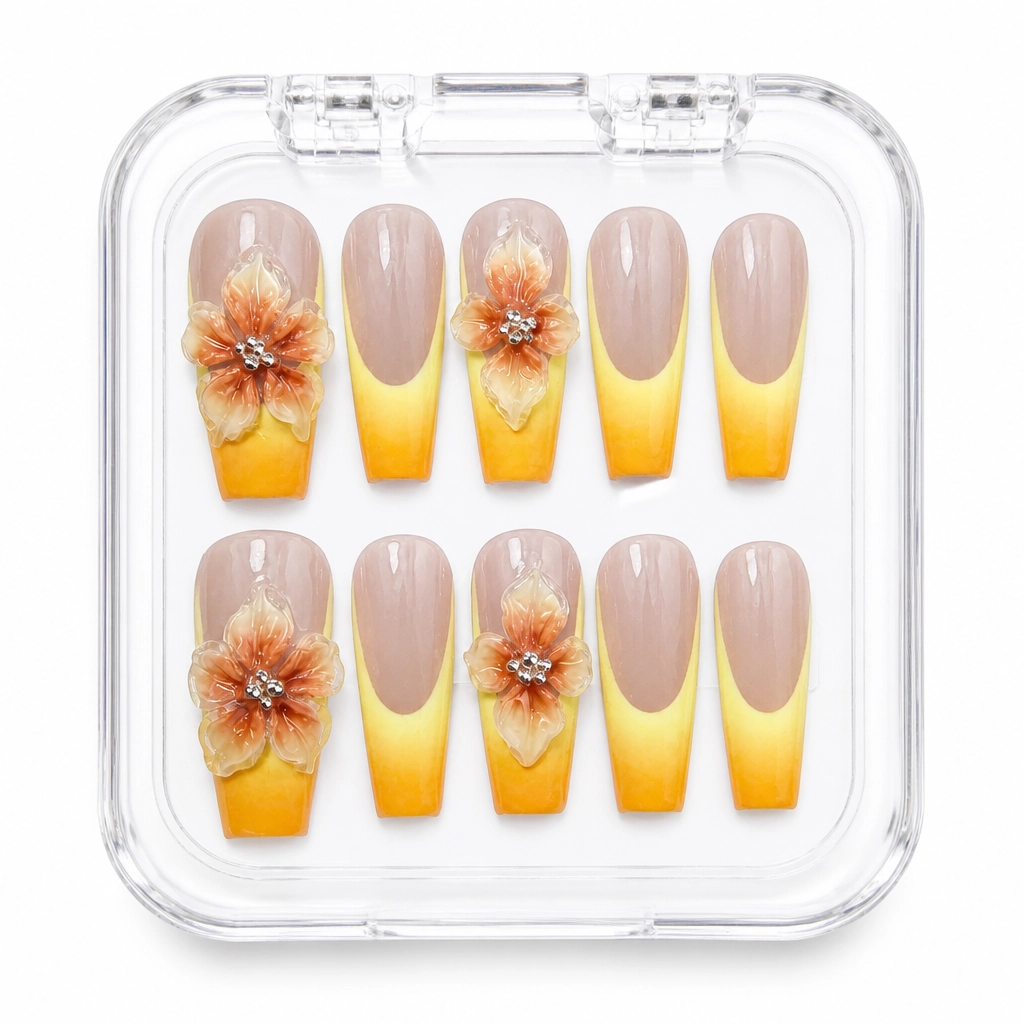 Press-on Nails Wholesale $11.90 Orange Blossom by Yabe Vietnam