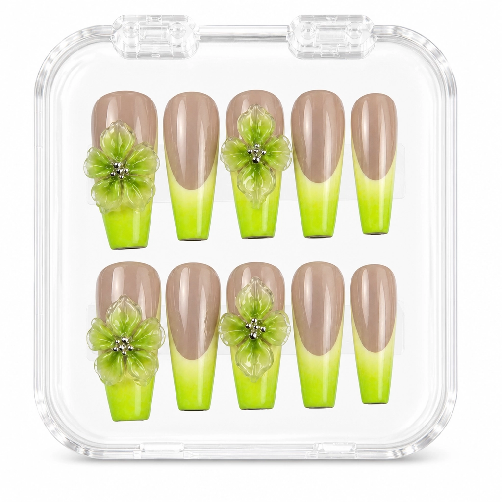 Press-on Nails Wholesale $11.90 Floral Enchantment by Yabe Vietnam