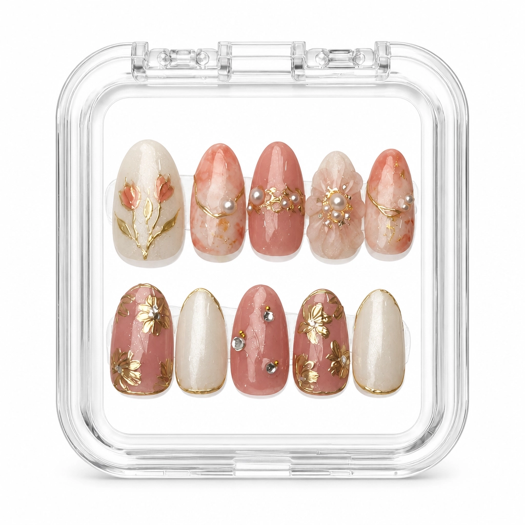 Press-on Nails Wholesale $11.90 Blush Floral by Yabe Vietnam
