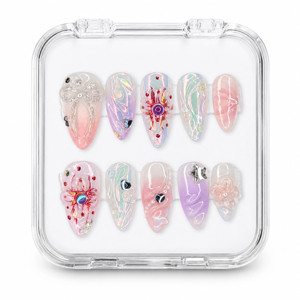 Press-on Nails Wholesale $11.90 Cosmic Bloom by Yabe Vietnam