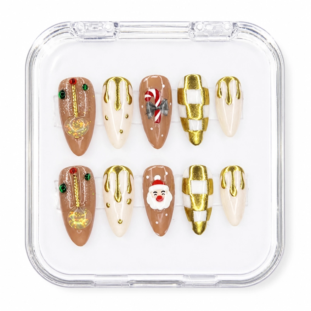 Press-on Nails Wholesale $11.90 Gilded Festivity by Yabe Vietnam