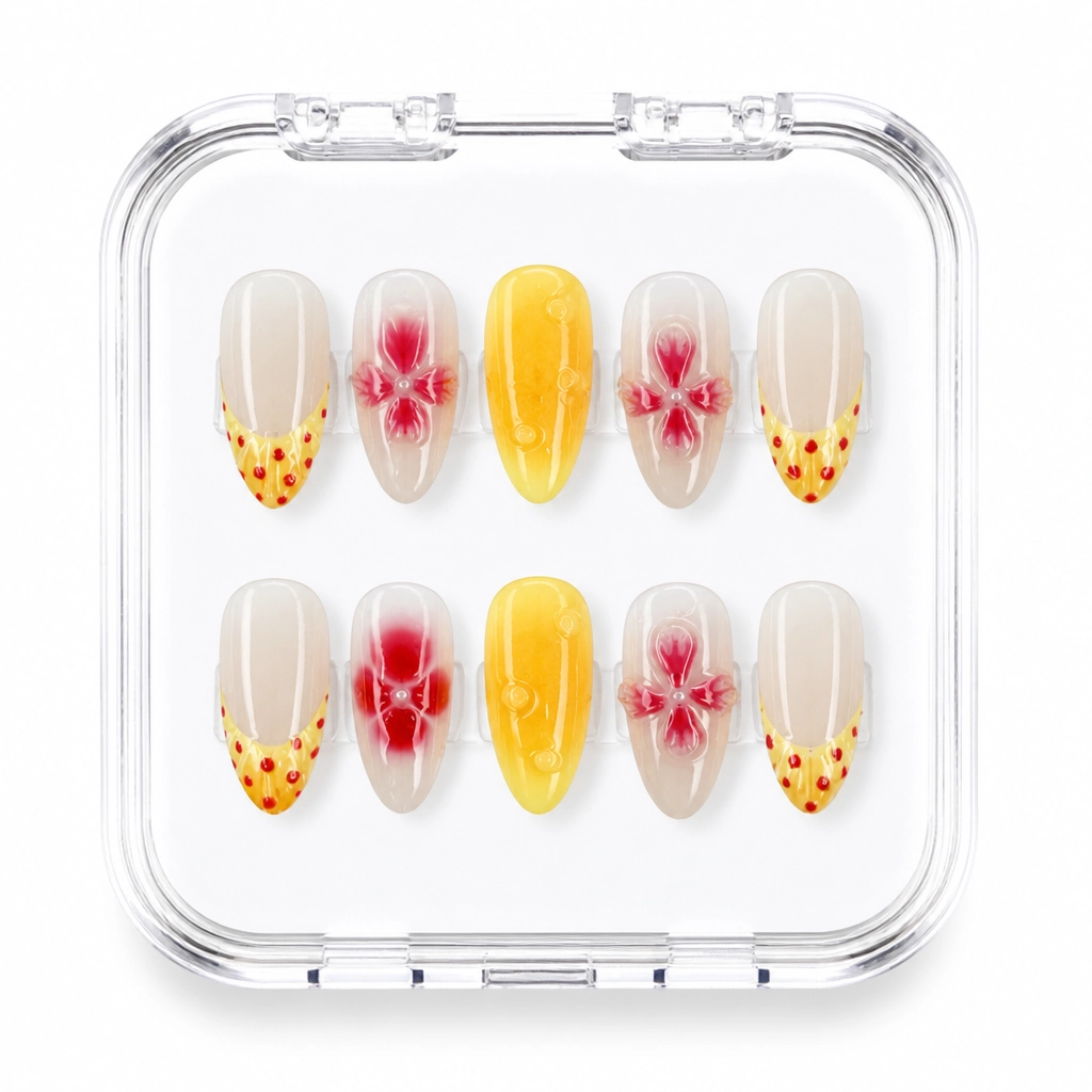 Press-on Nails Wholesale $11.90 Botanical Elegance by Yabe Vietnam
