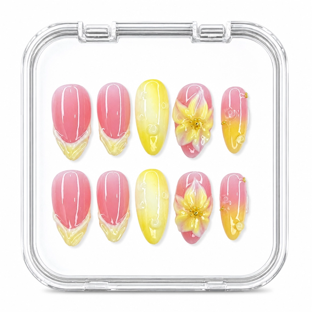 Press-on Nails Wholesale $11.90 Sunrise Stiletto by Yabe Vietnam