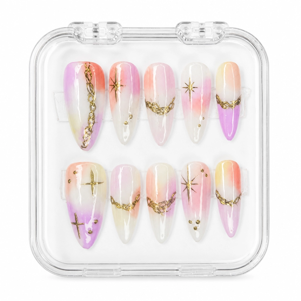 Press-on Nails Wholesale $11.90 Celestial Glow by Yabe Vietnam