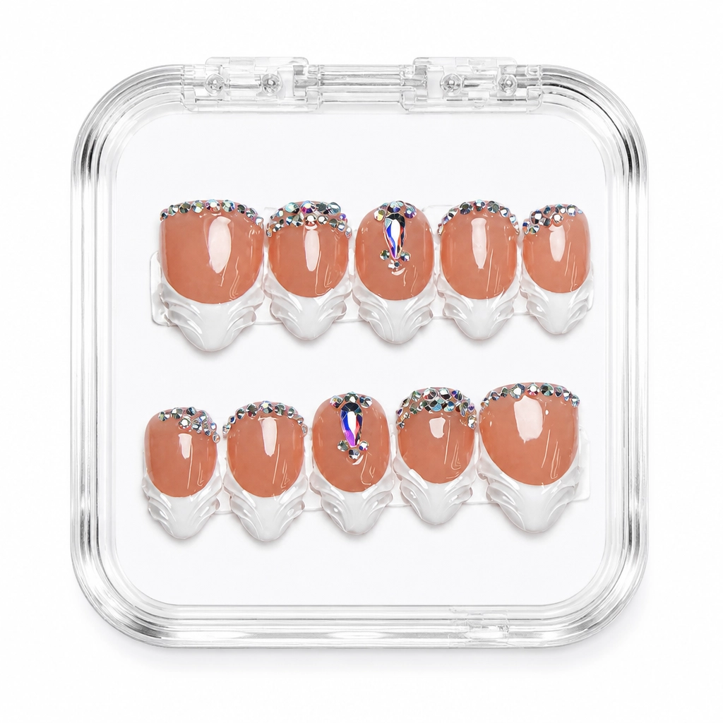 Press-on Nails Wholesale $11.90 Sparkle Terracotta by Yabe Vietnam