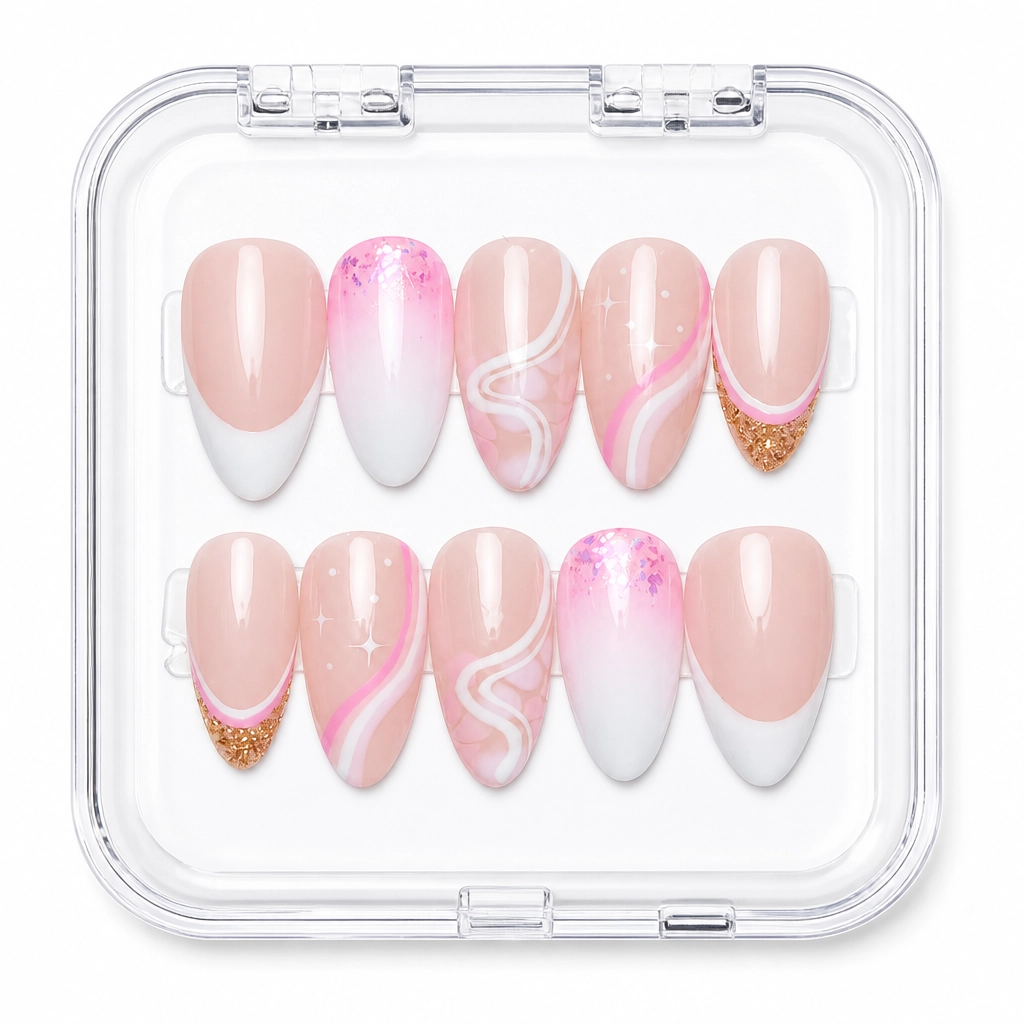 Press-on Nails Wholesale $11.90 Marble Elegance by Yabe Vietnam