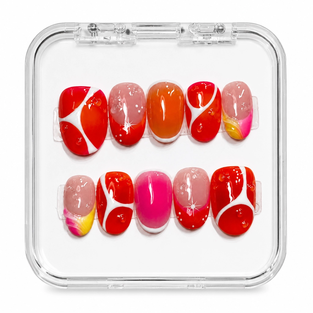 Press-on Nails Wholesale $11.90 Crimson Dreams by Yabe Vietnam