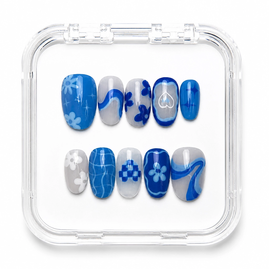 Press-on Nails Wholesale $11.90 Azure Mystique by Yabe Vietnam