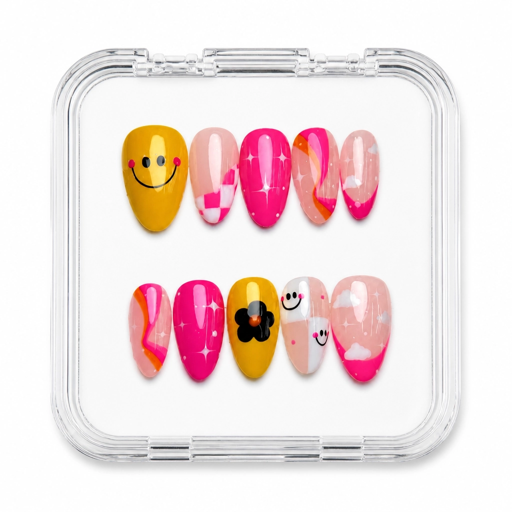 Press-on Nails Wholesale $11.90 Smiley Gradient Luxe by Yabe Vietnam