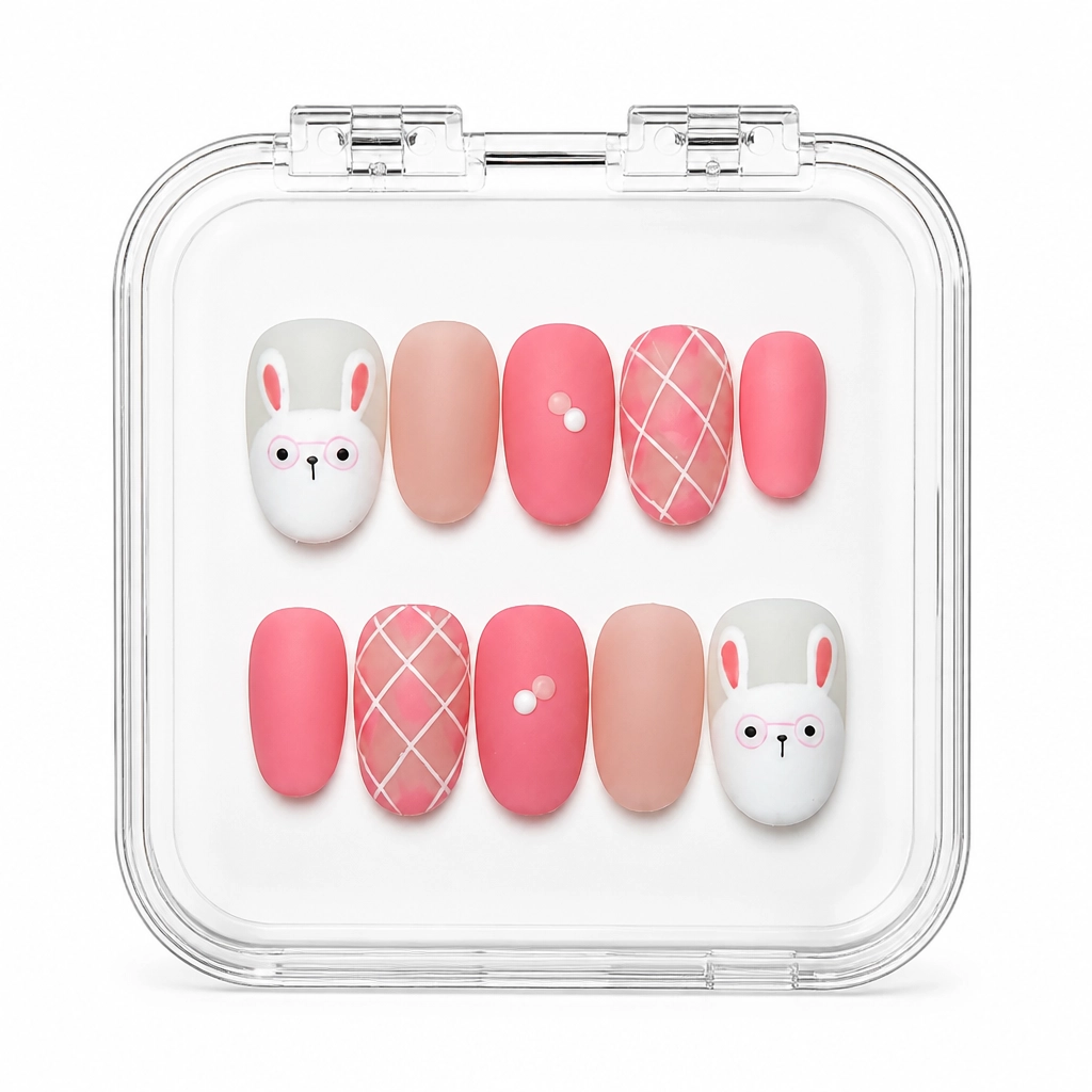 Press-on Nails Wholesale $11.90 Bunny Lattice by Yabe Vietnam