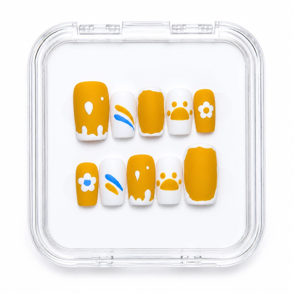 Press-on Nails Wholesale $11.90 Golden Daisy Dream by Yabe Vietnam