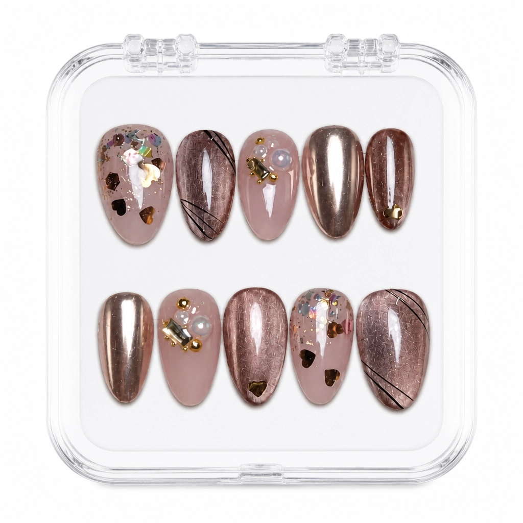 Press-on Nails Wholesale $11.90 Heartfelt Glimmer by Yabe Vietnam