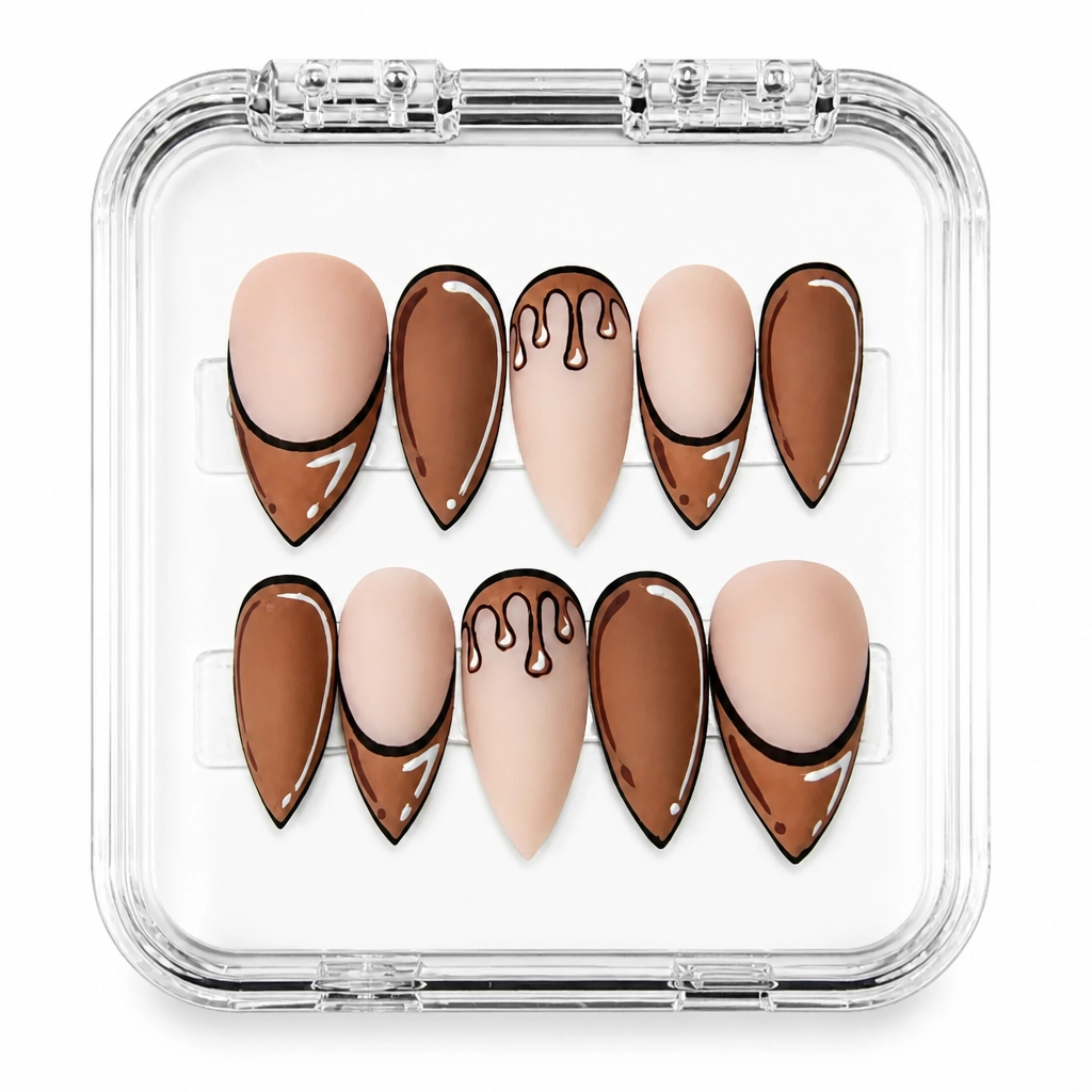 Press-on Nails Wholesale $11.90 Chocolate Swirl by Yabe Vietnam