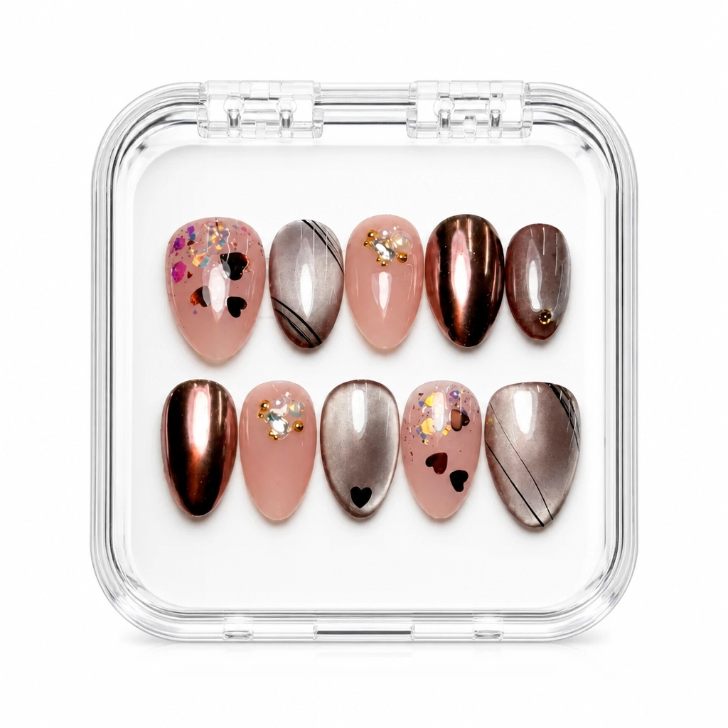 Press-on Nails Wholesale $11.90 Rose Gold Mirage by Yabe Vietnam