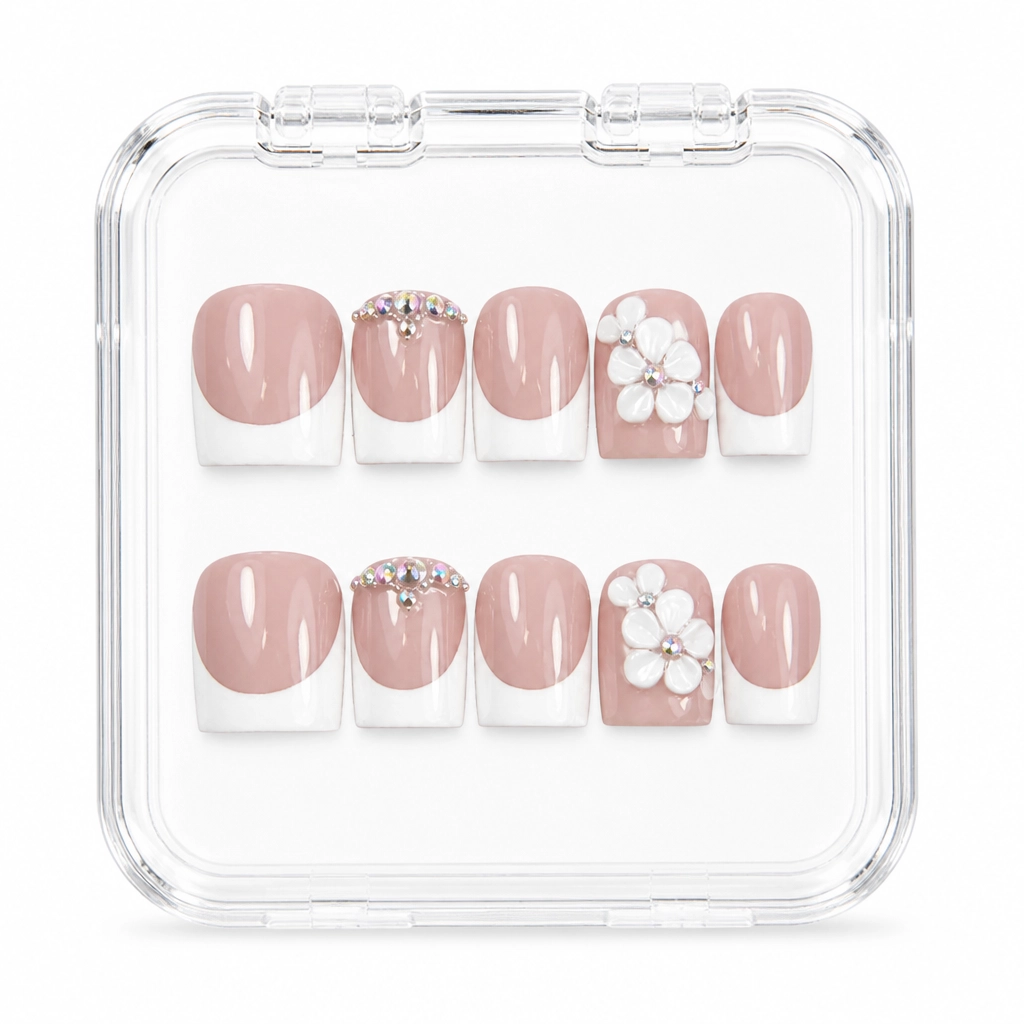 Press-on Nails Wholesale $11.90 Blush Elegance by Yabe Vietnam