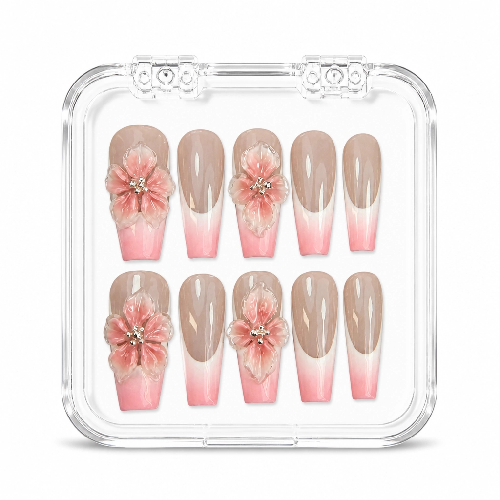 Press-on Nails Wholesale $11.90 Sakura Blush by Yabe Vietnam