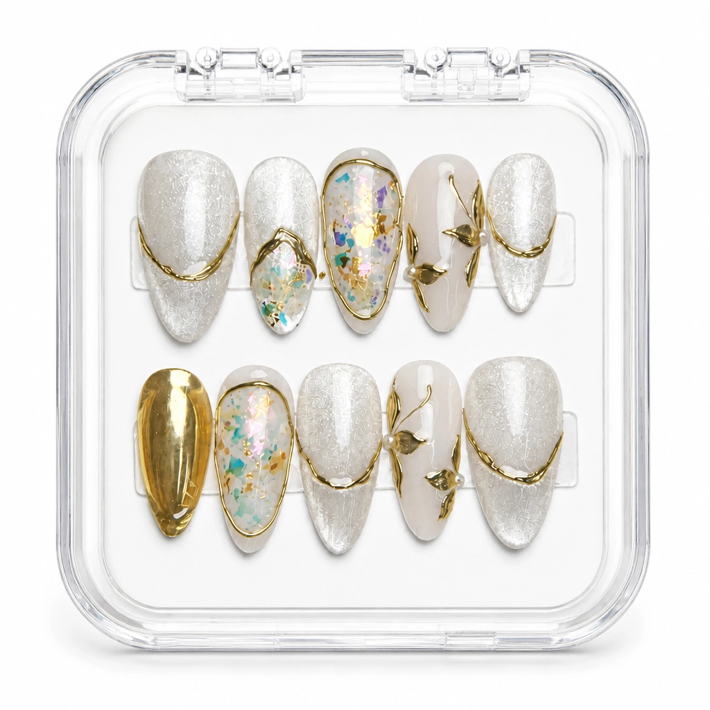 Press-on Nails Wholesale $11.90 Ivory Celestial Luxe by Yabe Vietnam