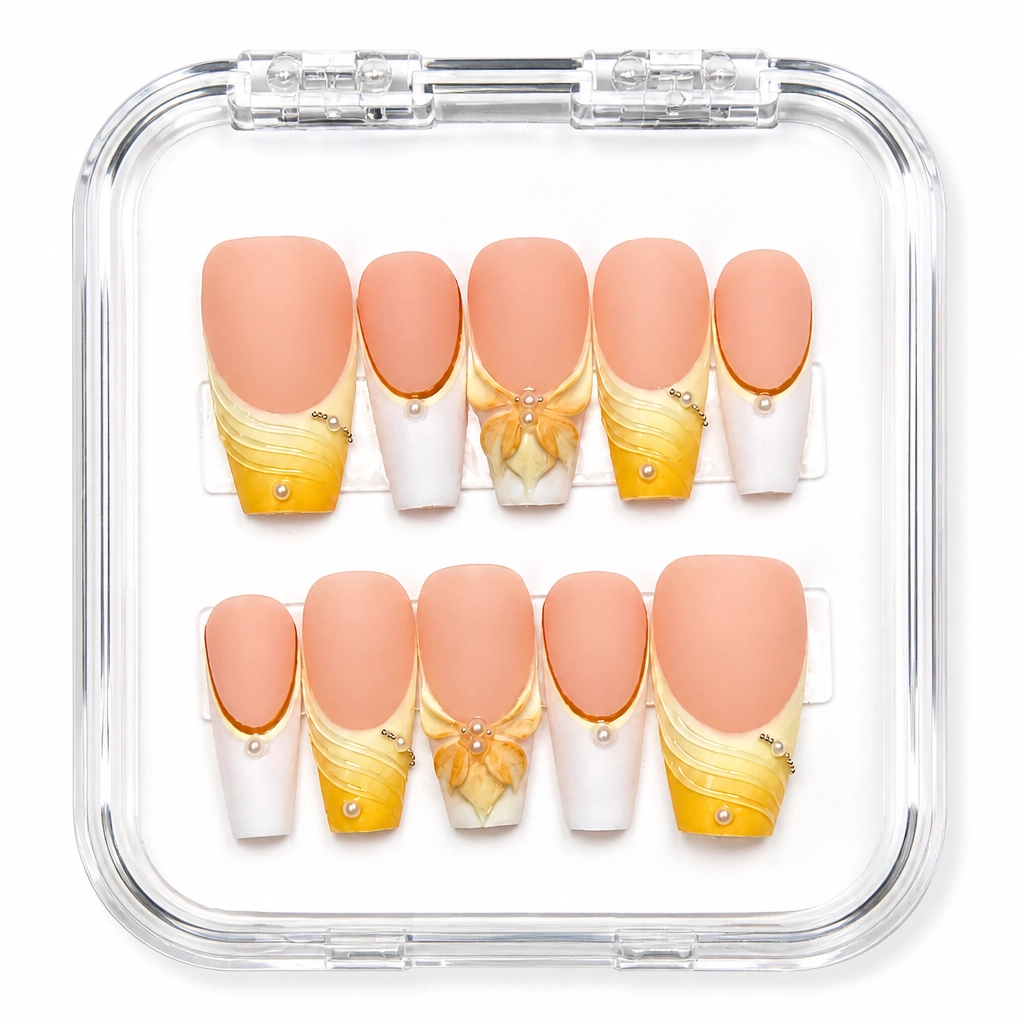 Press-on Nails Wholesale $11.90 Golden Glamour by Yabe Vietnam