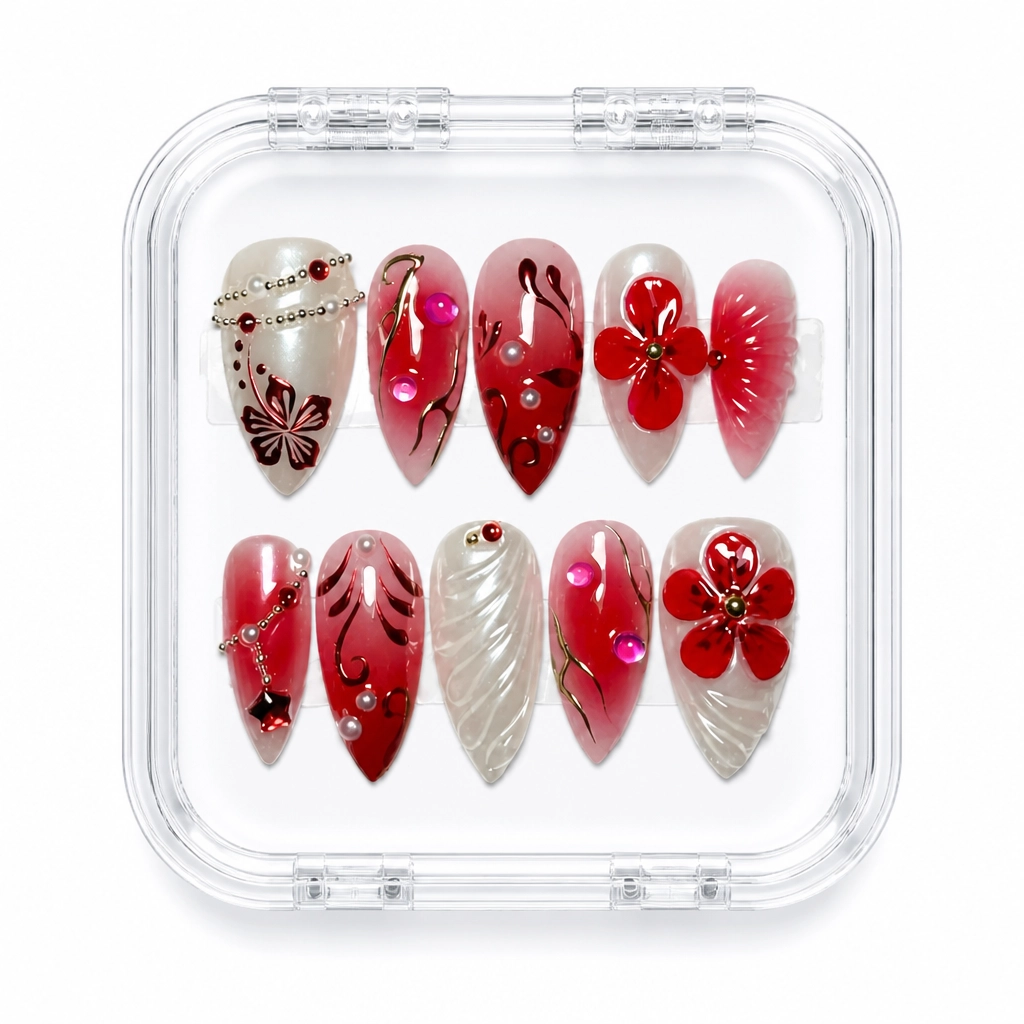 Press-on Nails Wholesale $11.90 Crimson Velvet Luxe by Yabe Vietnam
