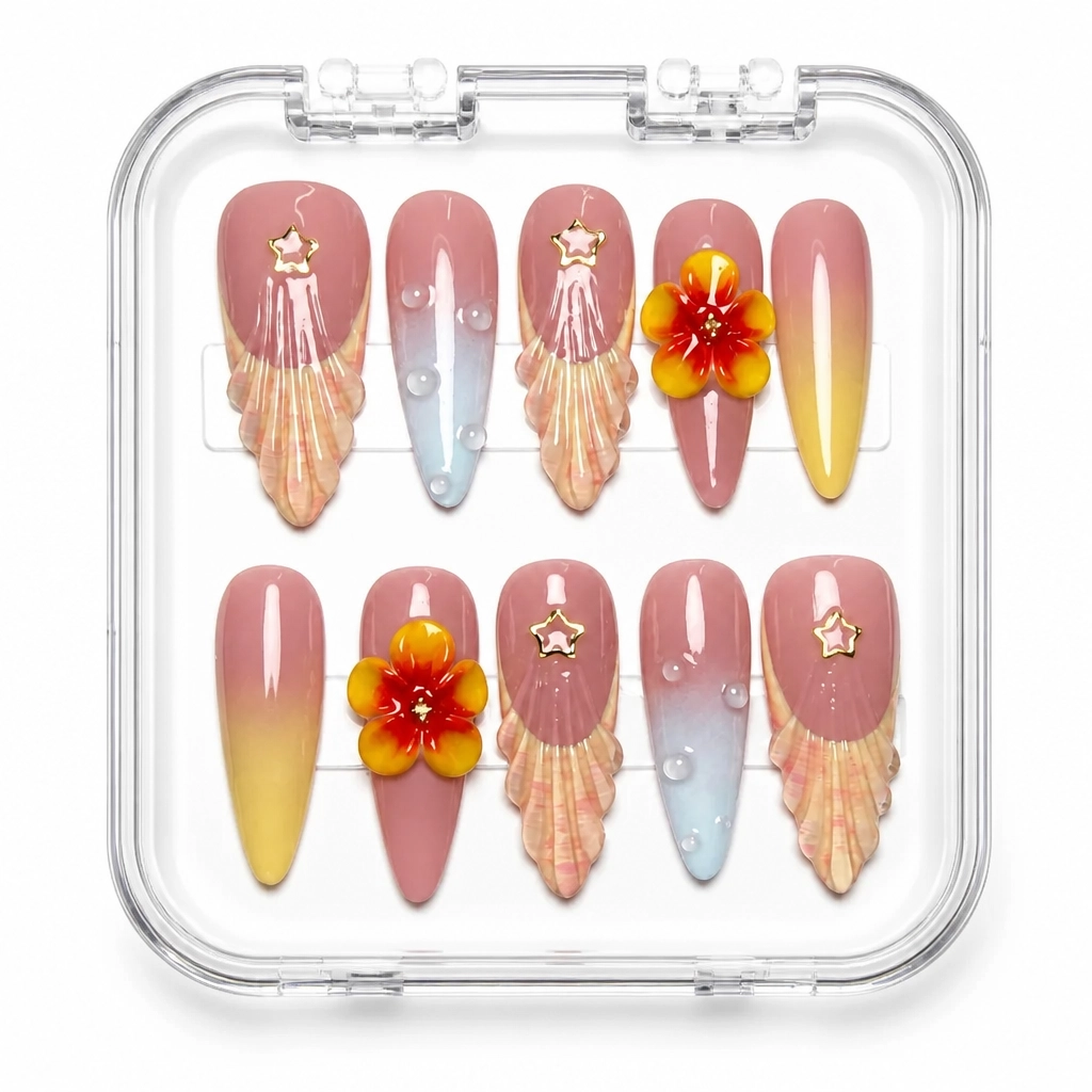 Press-on Nails Wholesale $11.90 Mauve Blossom Elegance by Yabe Vietnam
