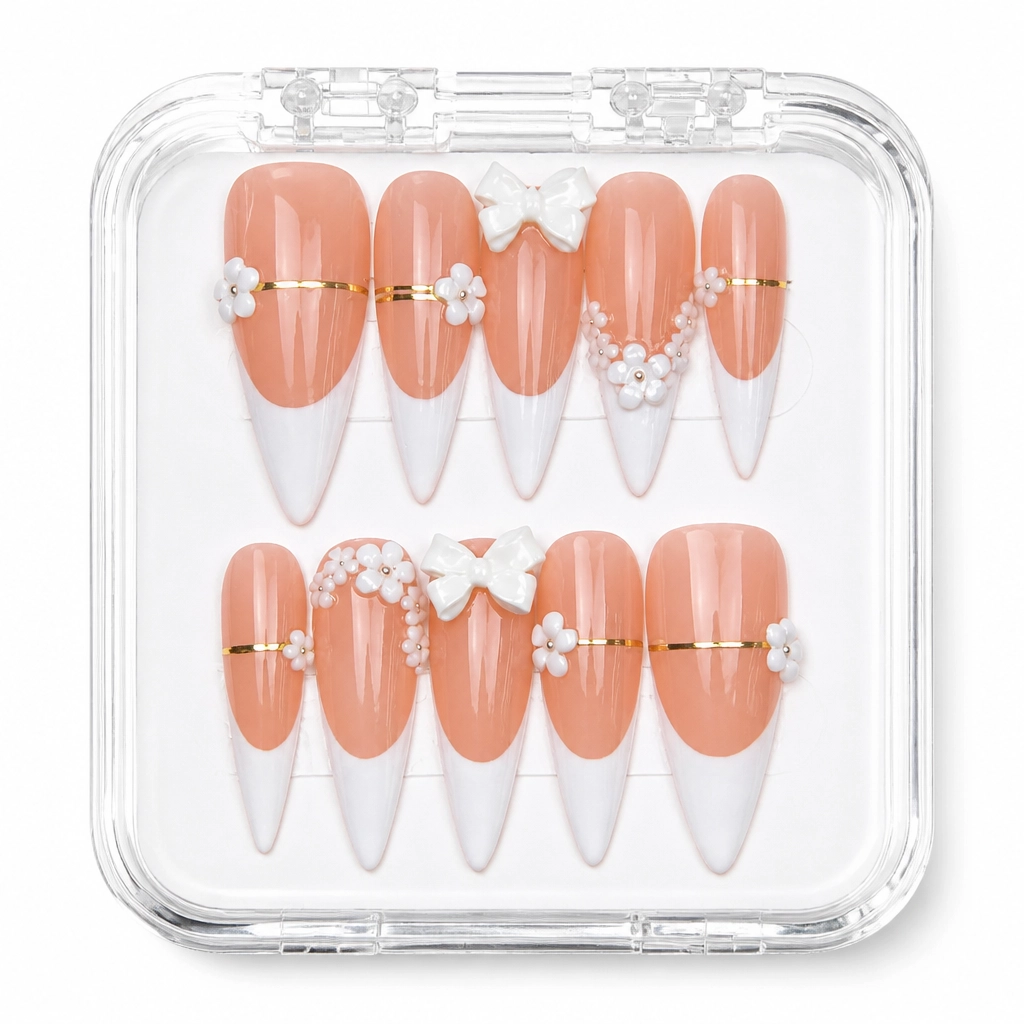 Press-on Nails Wholesale $11.90 Caramel Elegance by Yabe Vietnam