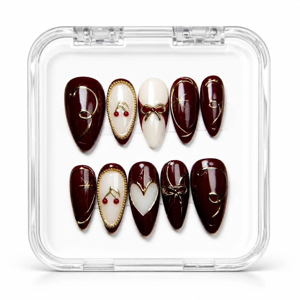 Press-on Nails Wholesale $11.90 Burgundy Luxe by Yabe Vietnam