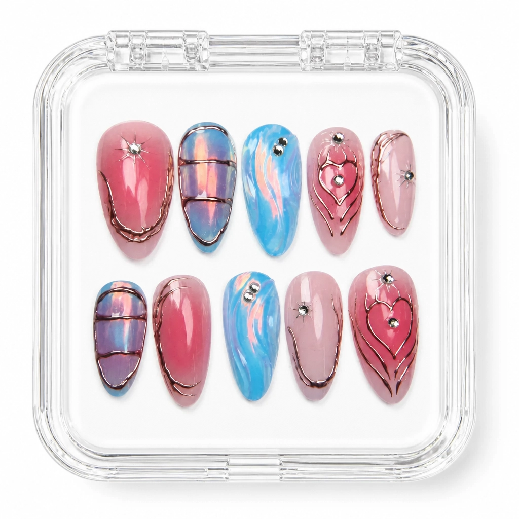 Press-on Nails Wholesale $11.90 Celestial Geometry by Yabe Vietnam