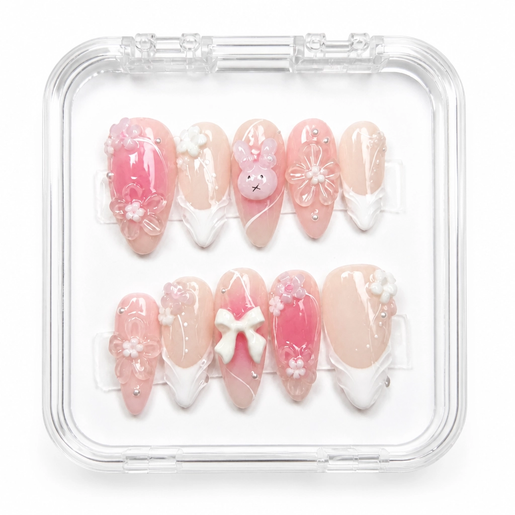 Press-on Nails Wholesale $11.90 Blossom Romance by Yabe Vietnam