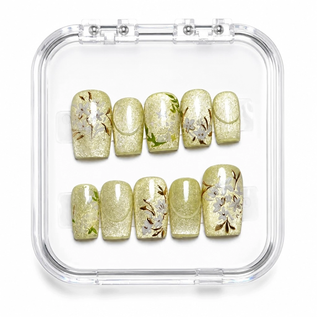 Press-on Nails Wholesale $11.90 Golden Crackle Luxe by Yabe Vietnam