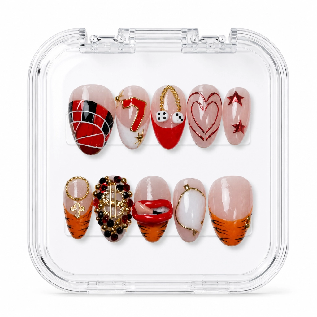 Press-on Nails Wholesale $11.90 Luxe Heart Romance by Yabe Vietnam