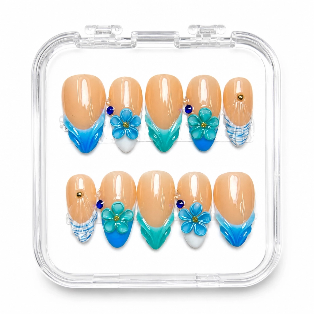 Press-on Nails Wholesale $11.90 Tropical Bloom by Yabe Vietnam