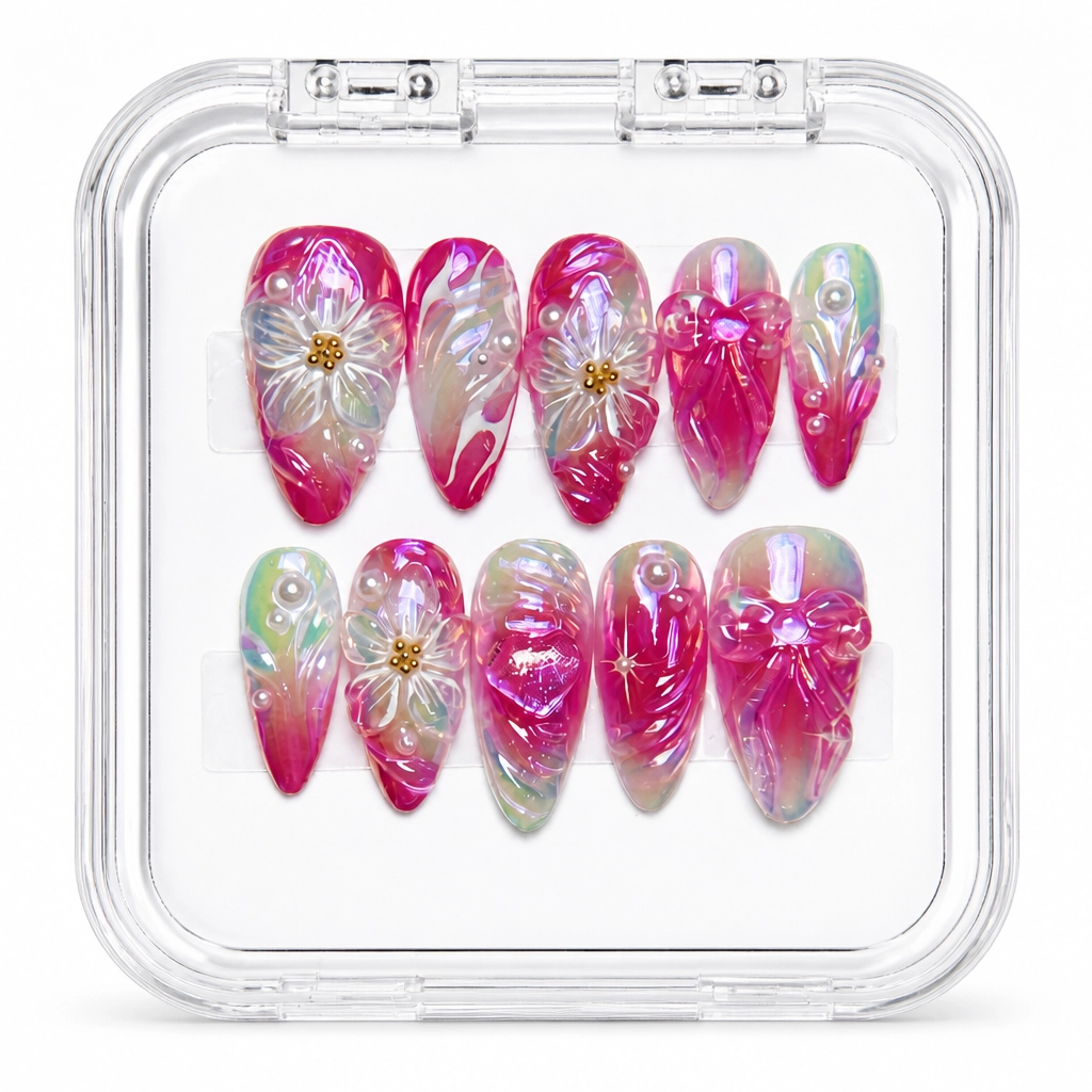 Press-on Nails Wholesale $11.90 Floral Bloom by Yabe Vietnam