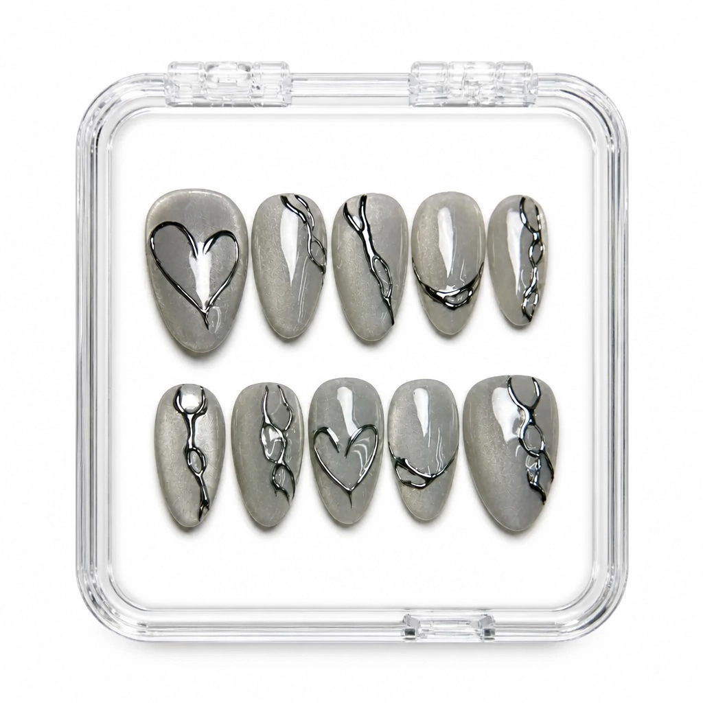 Press-on Nails Wholesale $11.90 Luminous Geometry by Yabe Vietnam