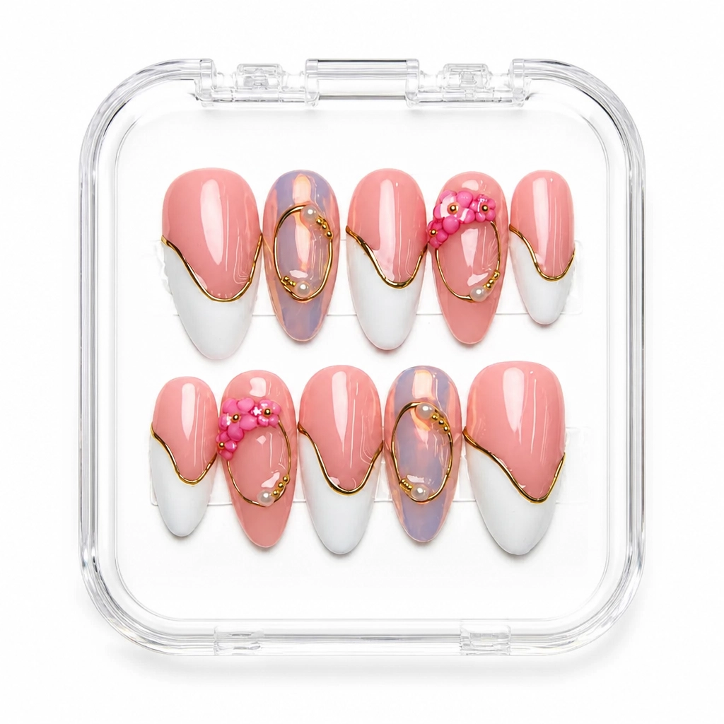 Press-on Nails Wholesale $11.90 Blush Ombre Elegance by Yabe Vietnam