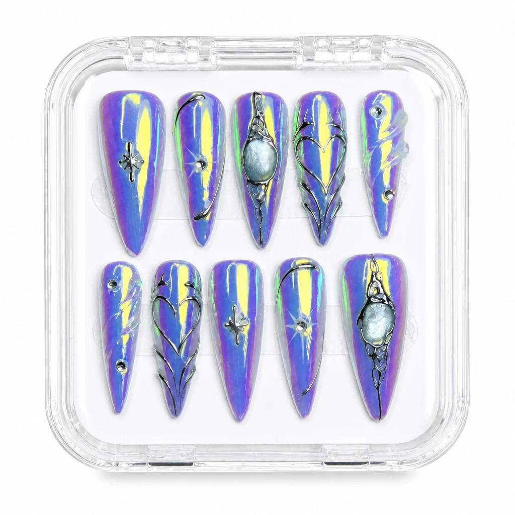 Press-on Nails Wholesale $11.90 Celestial Prism by Yabe Vietnam