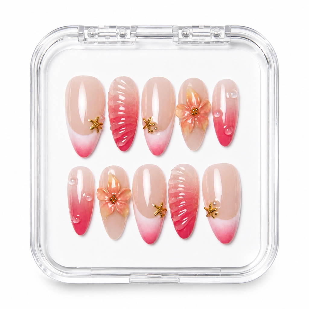 Press-on Nails Wholesale $11.90 Satin Blossom by Yabe Vietnam